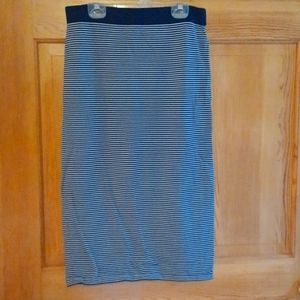 MICHAEL KORS STRIPED PENCIL SKIRT SZ M